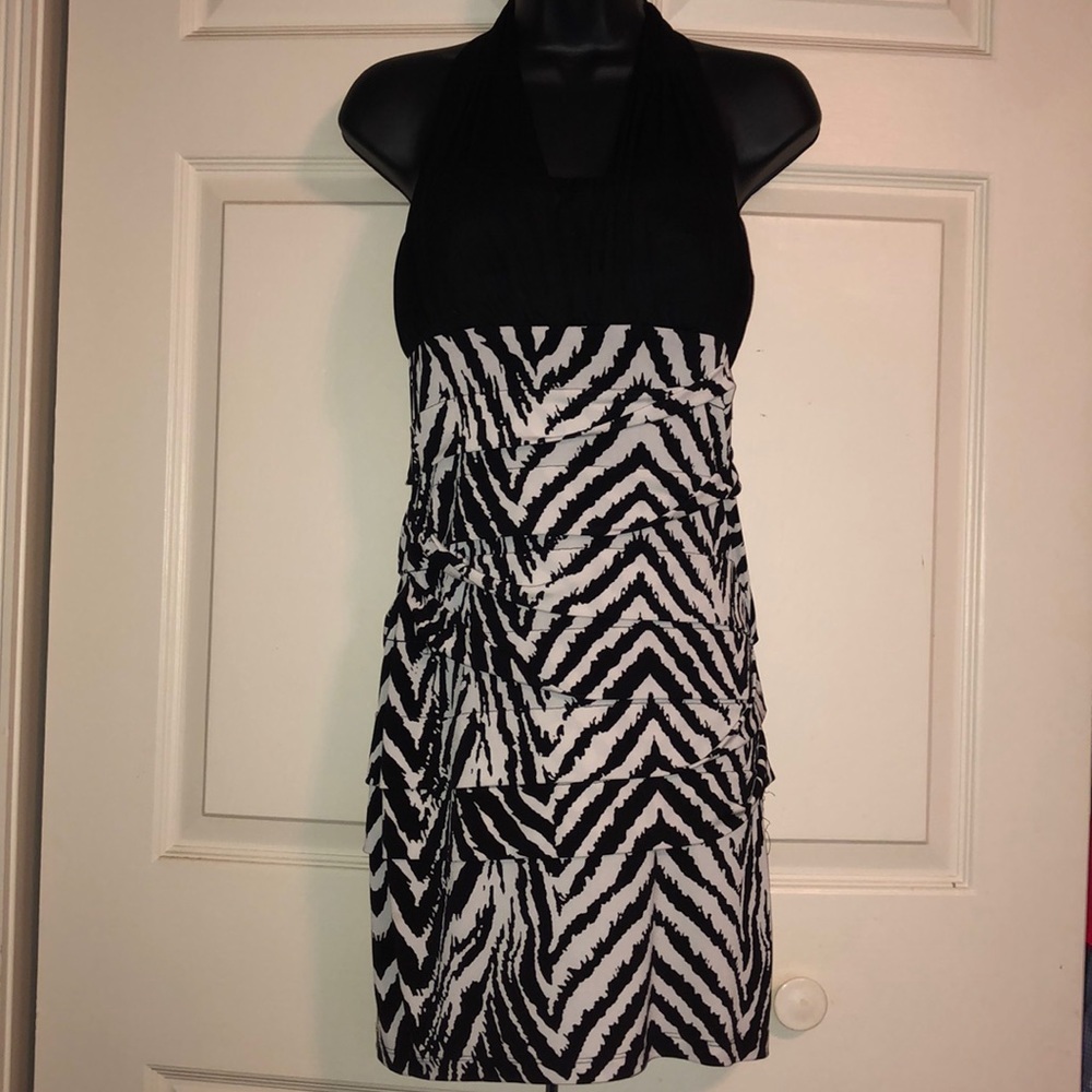 Sweet Storm Juniors Zebra Print Dress